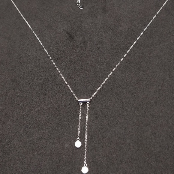🎁2x$40
Sterling Silver necklace w/cubic zirconia - Picture 2 of 8